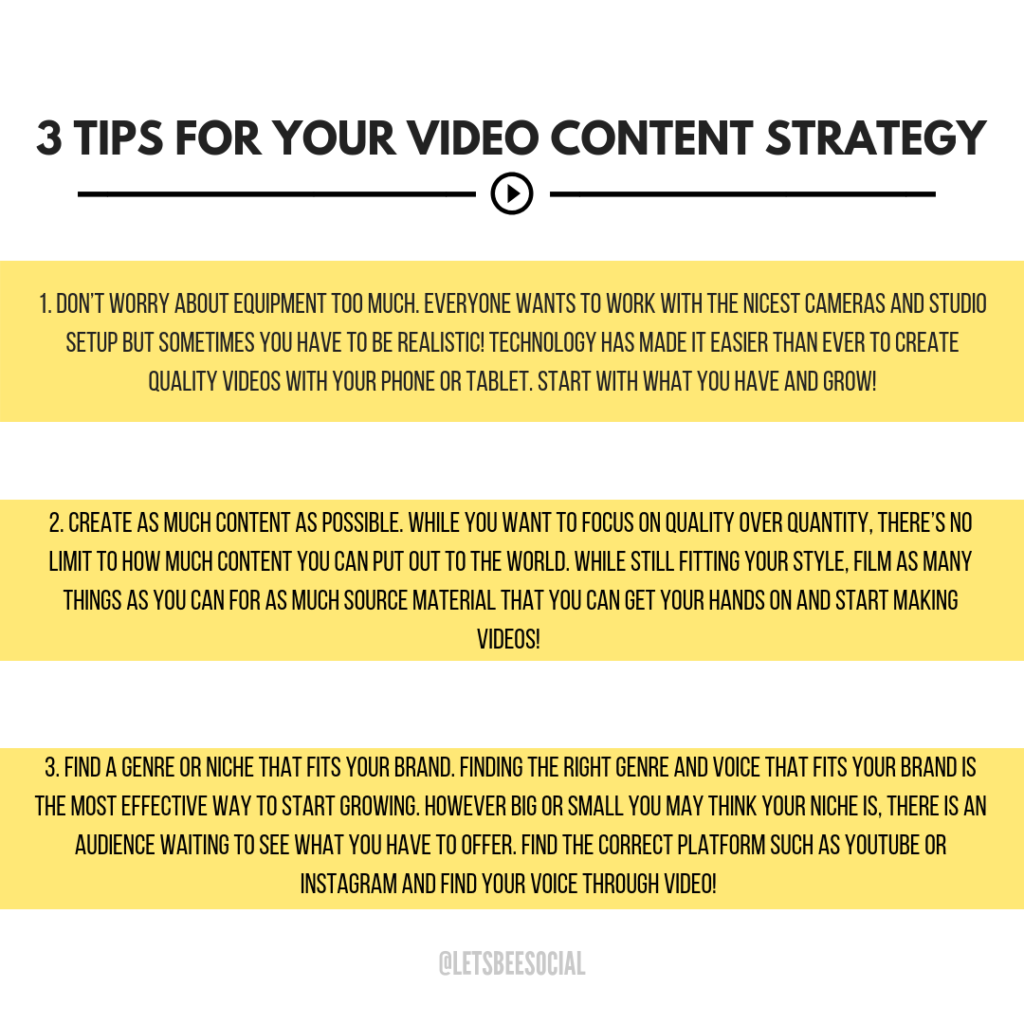 3 TIPS FOR VIDEO CONTENT STRATEGY