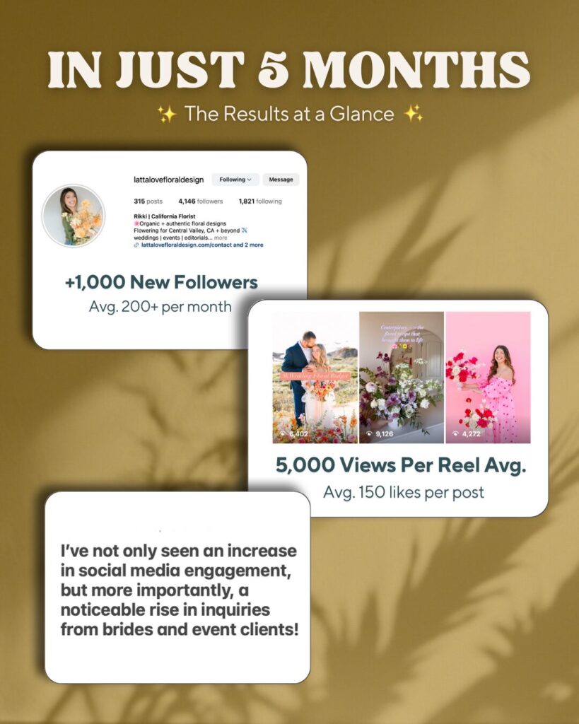 Latta Love Floral Design Social Media Coaching Results Latta Love Floral Design Social Media Coaching Results