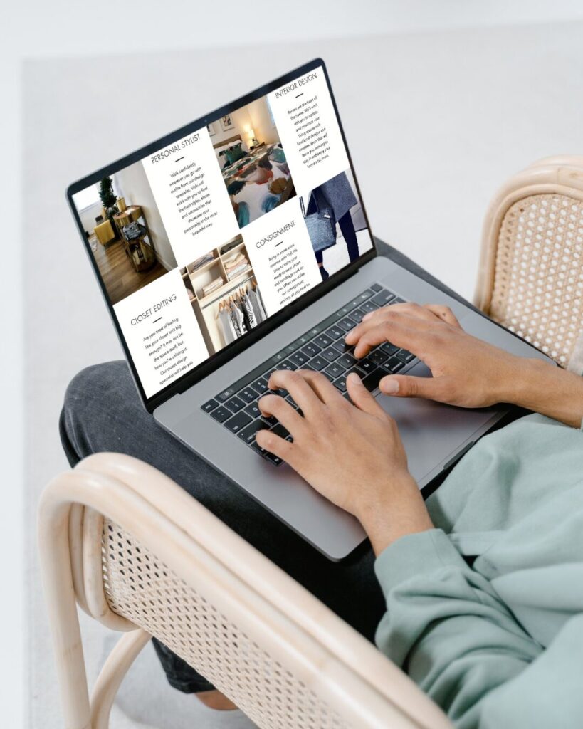 website mock up mockup of a website home page on a laptop screen